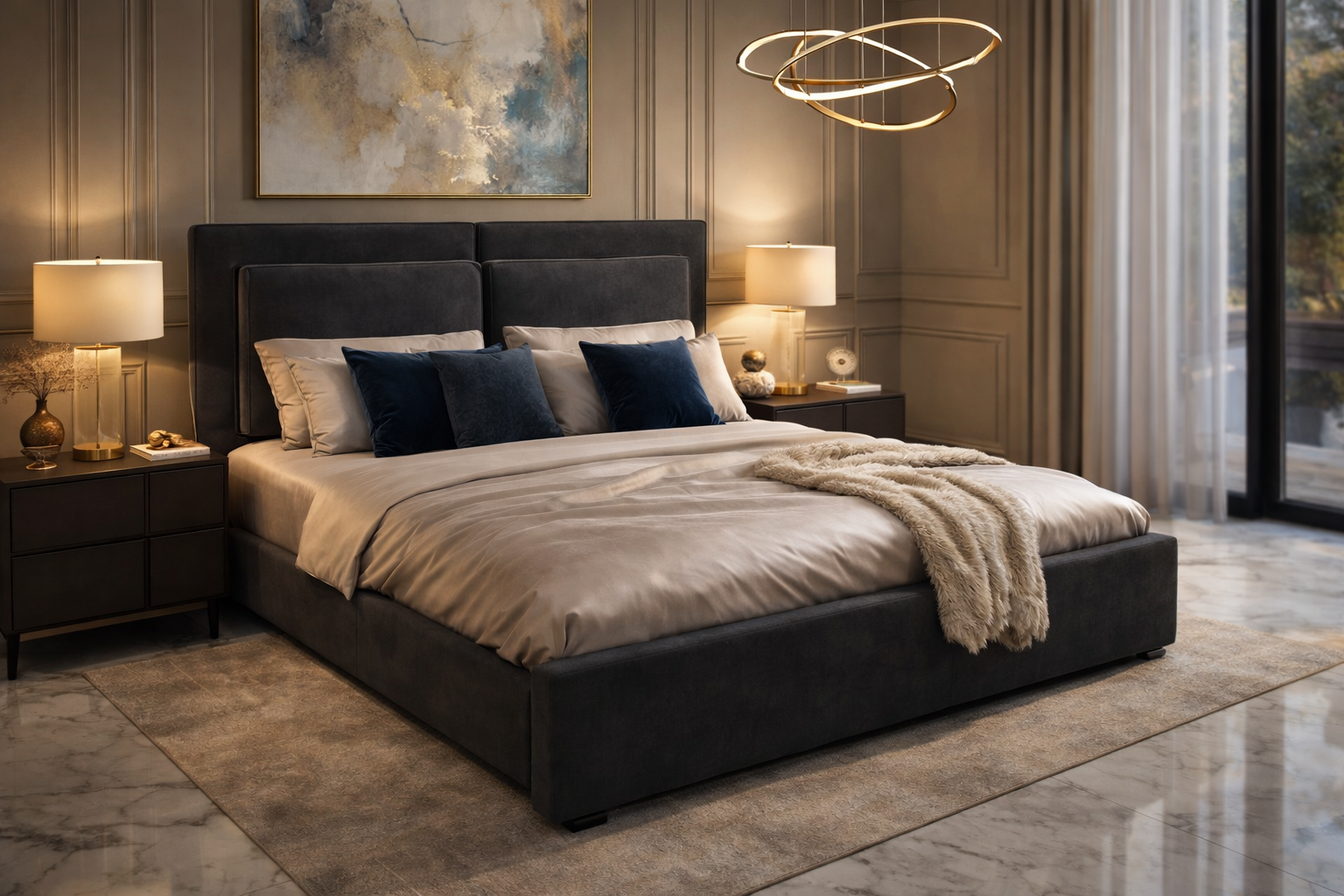 Custom-made bedroom furniture crafted by Shreem Furniture Private Limited